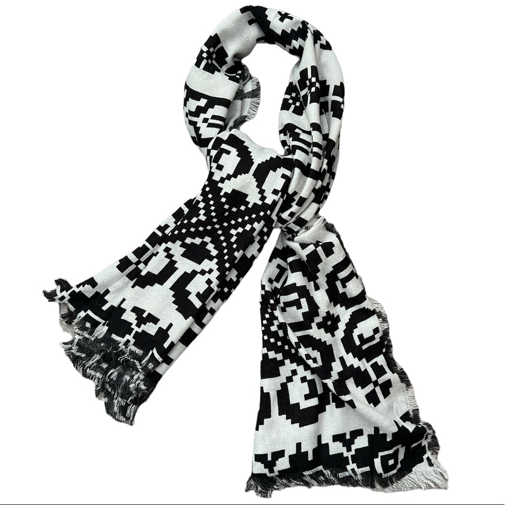 Michael Stars Wrap Scarf Shawl Aztec Folk Art One Size